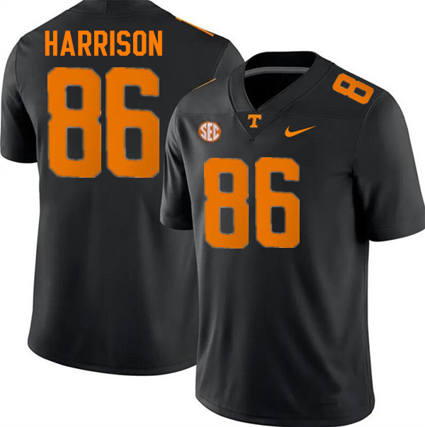 Men #86 Cole Harrison Tennessee Volunteers College Football Jerseys Stitched-Black